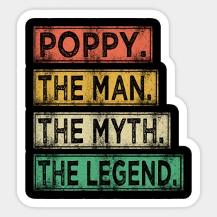 poppy the man the myth the legend Sticker